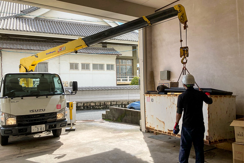 産廃BOX交換作業